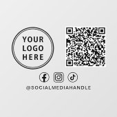 Business Logo Social Media Create Your QR Code ウィンドウサイン (シート)