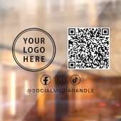 Business Logo Social Media Create Your QR Code ウィンドウサイン (シート2)