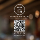 Business Logo Social Media Create Your QR Code ウィンドウサイン