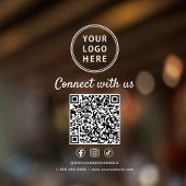 Business Logo Social Media Create Your QR Code ウィンドウサイン