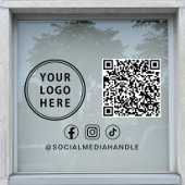 Business Logo Social Media Create Your QR Code ウィンドウサイン