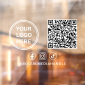 Business Logo Social Media Create Your QR Code ウィンドウサイン (シート2)