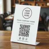 Business Logo Social Media Create Your QR Code 台座サイン