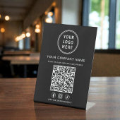 Business Logo Social Media Create Your QR Code 台座サイン