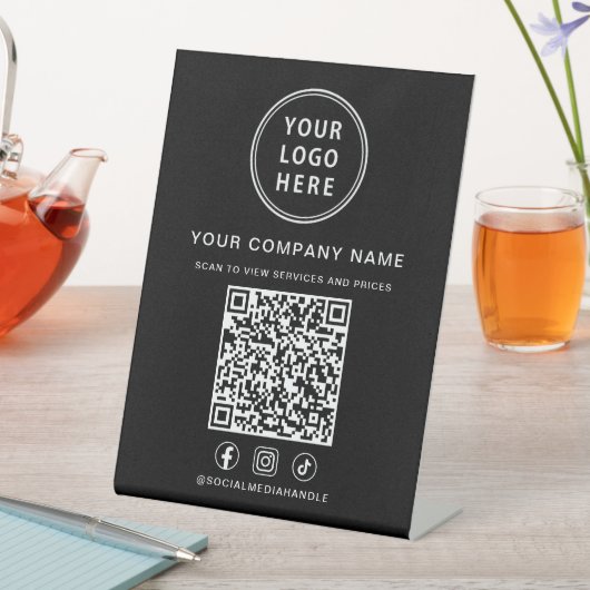 Business Logo Social Media Create Your QR Code 台座サイン (インサイチュ)