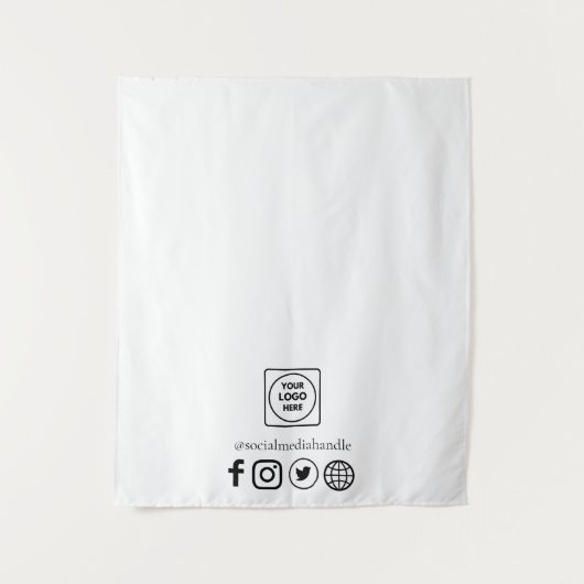 Business Logo Social Media Promotional Display タペストリー (正面)