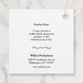 Business Logo Squareありがとうごつるラベル フェイバータグ (裏面)