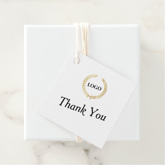 Business Logo Squareありがとうごつるラベル フェイバータグ (インサイチュ)