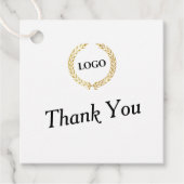 Business Logo Squareありがとうごつるラベル フェイバータグ (正面)