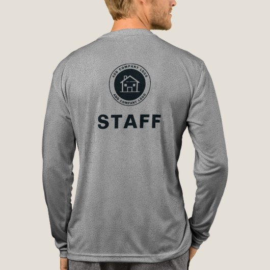 Business Logo Staffのカスタム従業員の追加 トライブレンドTシャツ (背面)