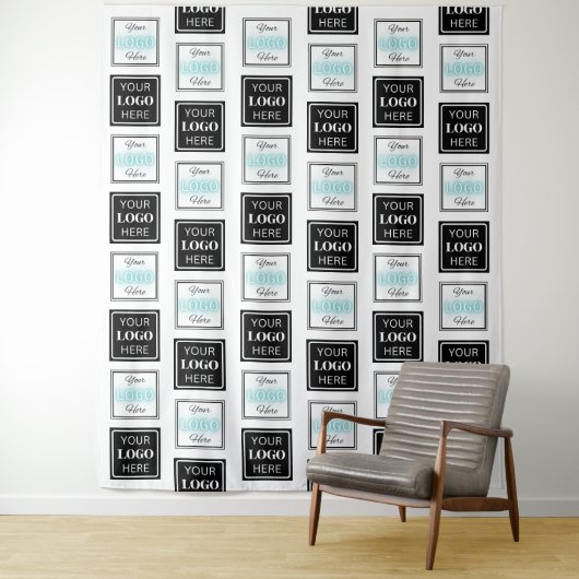 Business Logo Step Repeat Minimalist Backdrop タペストリー (インサイチュ)