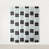 Business Logo Step Repeat Minimalist Backdrop タペストリー (正面)