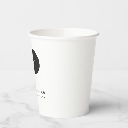 Business Logo | Stylish Black Modern Professional  紙コップ (左)