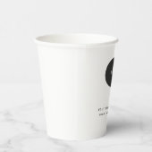 Business Logo | Stylish Black Modern Professional  紙コップ (右)