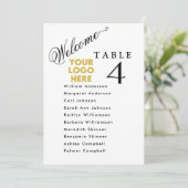 Business Logo Table Event Seating Plan Cards  招待状 (スタンド正面)