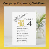 Business Logo Table Event Seating Plan Cards  招待状
