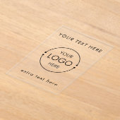 Business Logo Text Modern Minimalist Branded  アクリル招待状 (レイダウン)