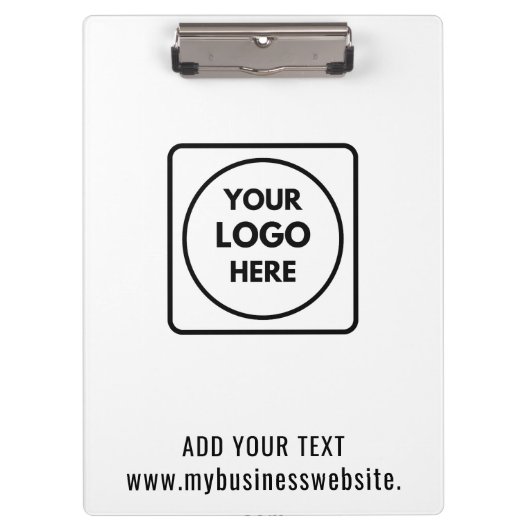 Business Logo Text QR Code Pro clipboard クリップボード (正面)