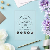 Business Logo Text Social Media Icons Branding アクリル招待状 (インサイチュ (ウェディング))