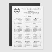 Business Logo Thank You 2026カレンダーマグネット (正面/裏面)