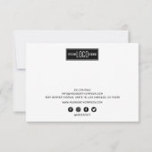Business Logo Thank You Note | ピンクの瑪瑙 サンキューカード (裏面)