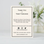 Business Logo Thank You Package Insert Card エンクロージャーカード (スタンド正面)
