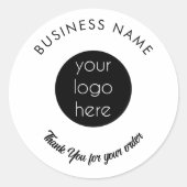Business Logo Thank You Packaging Product ラウンドシール (正面)