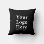 Business Logo Website Black and White クッション (裏面)