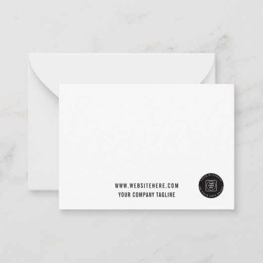 Business Logo Website Employee Note Card ノートカード (正面)