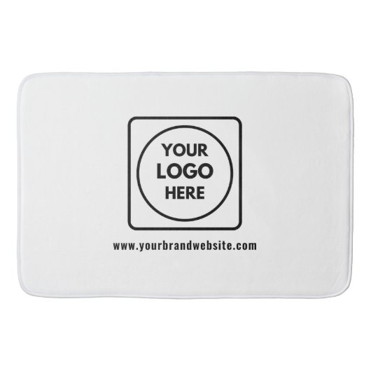 Business Logo & Website Name Branding Bath Mat バスマット (正面)