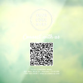 Business Logo White Lettering Create Your QR Code  ウィンドウサイン (シート3)