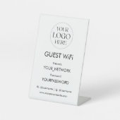 Business Logo Wifi Network Password Simple Modern 台座サイン (正面)