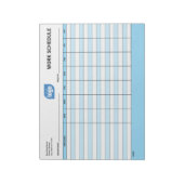 Business Logo Work Employee Schedule Notepad ノートパッド (回転)