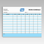 Business Logo Work Employee Schedule Notepad ノートパッド