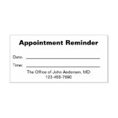 Business Medical Doctor's Appointment Reminder セルフインキングスタンプ (デザイン)