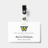 Business Meetingイベント名タグ/ロゴ付きバッジ バッジ (Front with Clip)