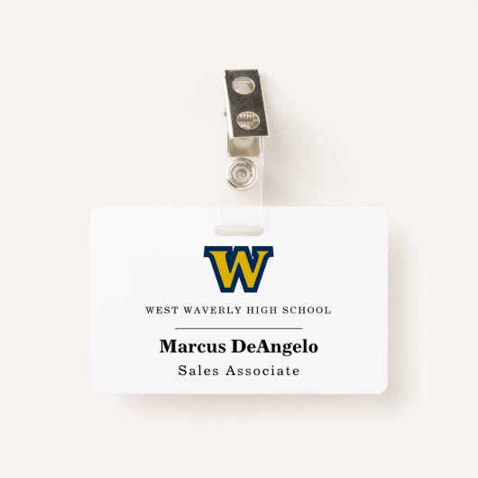 Business Meetingイベント名タグ/ロゴ付きバッジ バッジ (正面クリップ)