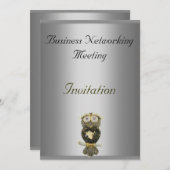 Business Meeting招待状の変更ロゴ 招待状 (正面/裏面)