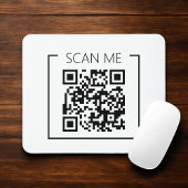 Business Minimalist QR Code Scan Me  マウスパッド