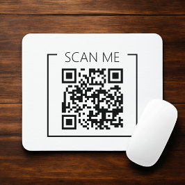 Business Minimalist QR Code Scan Me  マウスパッド