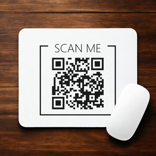 Business Minimalist QR Code Scan Me マウスパッド