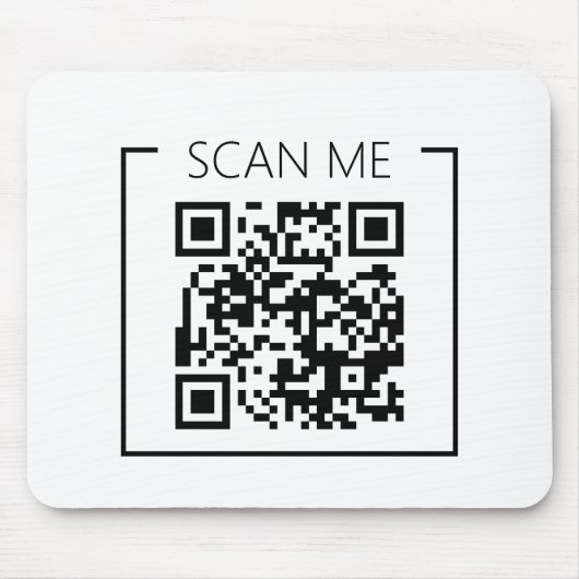 Business Minimalist QR Code Scan Me  マウスパッド (正面)