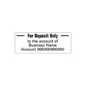 Business Nameの口座へのみ入金 セルフインキングスタンプ (デザイン)