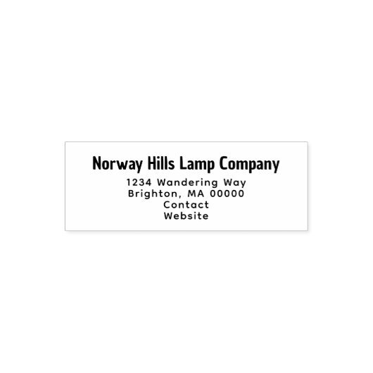 Business Name and Address Reusable Ink Stamp セルフインキングスタンプ (デザイン)
