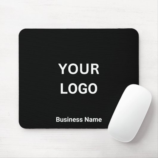 Business Name and Logo Black マウスパッド (マウス)