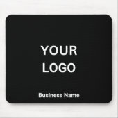 Business Name and Logo Black マウスパッド (正面)