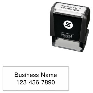 Business Name and Phone Number Basic Template セルフインキングスタンプ