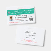 Business Name Badge|Employee ID|Pro|Staff|Work バッジ (正面＆裏面)