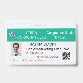 Business Name Badge|Employee ID|Pro|Staff|Work バッジ