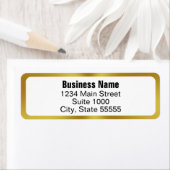 Business Name Gold White Return Address Template ラベル (インサイチュ)
